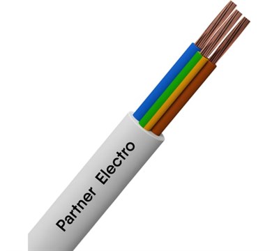 Провод Партнер-Электро ПВС 3x2.5 мм ГОСТ цвет белый - фото 10193