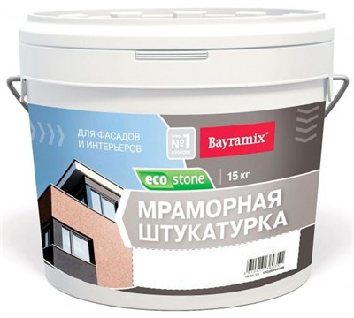 Мраморная штукатурка Bayramix BAY EcoStone 774 15 кг BMES-774-N 6139 - фото 10331