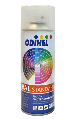 Алкидная аэрозольная эмаль ODIHEL RAL6019 бело-зеленый, 520 мл RAL6019A 6734 - фото 10746