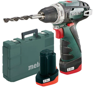 Аккумуляторная дрель-шуруповерт Metabo PowerMaxx BS 12 В, 2х2 Ач, Li-Ion, LC40, патрон, кейс 600080500 29977 - фото 12267