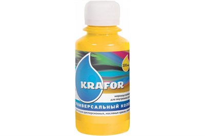 Универсальный колер Krafor № 2 желтый 0.1 л 32150 - фото 4866