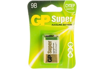 Батарейка алкалиновая GP Крона 1 шт Super Alkaline 1604A-5CR1 10/200 2391 - фото 5357