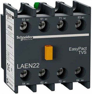 Блок дополнительных контактов 2НО+2НЗ для контакторов TeSys Schneider Electric LAEN22 - фото 7181