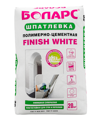 Шпаклевка полимерно-цементная Finish White Боларс 4275 - фото 7806