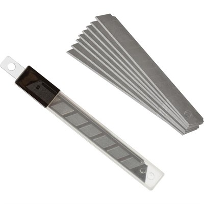 Лезвия сменные для канцелярских ножей Attache 9 мм сегментированные (10 штук в упаковке) 19757 - фото 9378