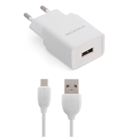 Сетевое зарядное устройство Borofone ba19a nimble 1xusb, 1а + кабель microusb, 1м, белый 0L-00048558 23752-BA19AWM 7934