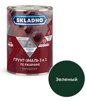 Грунт-эмаль по ржавчине 3 в 1 ПРЕСТИЖ Skladno 1.8 кг, зеленая 259552 29996