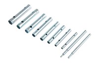 Набор торцевых трубчатых ключей оцинкованные, 6 - 22 мм, 2 воротка, 10 предметов TUNDRA 1550262