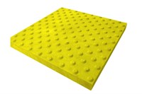 Плитка тротуарная тактильная бетон 300х300х30 конусные рифы, желтая