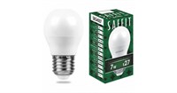 Лампа светодиодная SAFFIT Е27-7W-230V-4000K SBG4507 Feron 55037