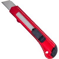 Канцелярский нож Attache 18 мм с фиксатором и металлическими направляющими 954213
