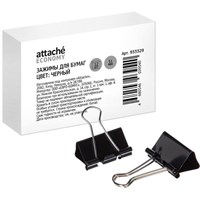 Зажимы для бумаг Attache Economy 51 мм черные (12 штук в упаковке) 933329